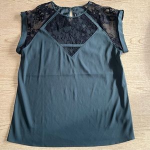 Express Green Lace Top Size M
